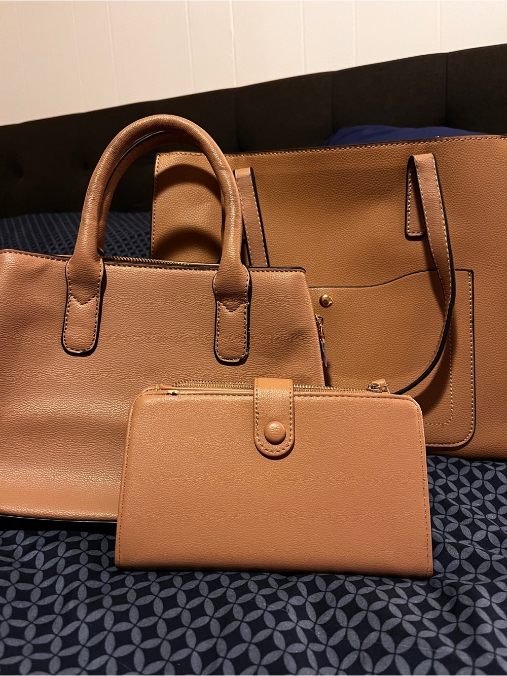Everyday Camel Tote and Wallet Set